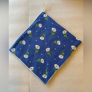 NEW! Handmade Softy Cloth Blue Floral Daisy